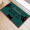 The Cats Are Shady Black Cat Doormat