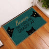 The Cats Are Shady Black Cat Doormat
