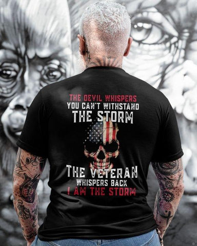 The Devil Whispers The Veteran Whispers Back T-shirt Skull Shirt Veteran Shirt Veteran Gift Idea