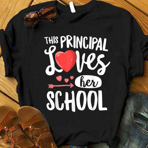 This Principal Loves Her School Teacher Shirt Valentine's Day Gift For Teachers HN