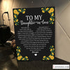 To My Daughter-in-law I Will Forever Love You Canvas Prints Sunflower Wall Art Home Decor