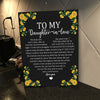 To My Daughter-in-law I Will Forever Love You Canvas Prints Sunflower Wall Art Home Decor