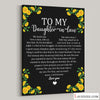 To My Daughter-in-law I Will Forever Love You Canvas Prints Sunflower Wall Art Home Decor