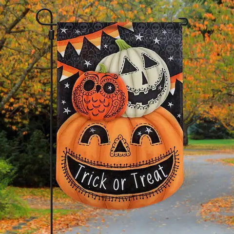 Trick Or Treat Double Sided Halloween Garden Flag For Outdoor Yard Decoration Home Decor ND