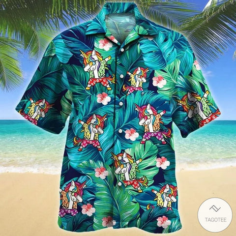 Unicorn Dabbing Tropical Hawaiian Shirt TM