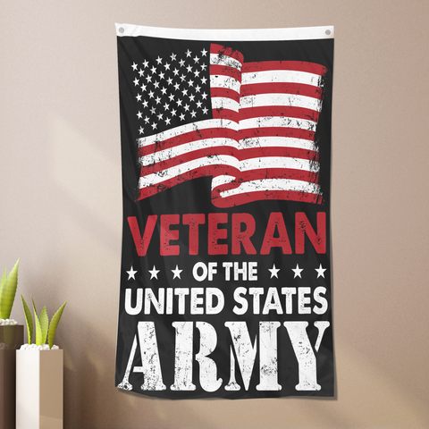 Veteran of the United States Army Vertical Flag