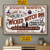 Witch Inn Black Cat Stay For A Spell Custom Poster, Witch Decor, Witchy, Goth, Halloween Gift