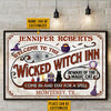 Witch Inn Black Cat Stay For A Spell Custom Poster, Witch Decor, Witchy, Goth, Halloween Gift