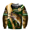 Custom name Walleye Master Fishing camo 3D print shirts