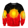 Custom name Aboriginal Flag Indigenous Sun Painting Art 3D design shirts