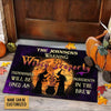 Warning Witch Property Warning Custom Doormat, Halloween Outdoor Decoration, Witch Decoration