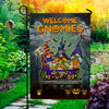 Welcome Gnomies Double Sided Halloween Garden Flag For Outdoor Yard Decoration Home Decor ND