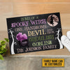 Witch Handsome Devil And Their Goblins Custom Doormat, Witchery, Halloween Decor, Haunted House