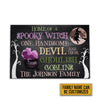 Witch Handsome Devil And Their Goblins Custom Doormat, Witchery, Halloween Decor, Haunted House