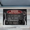 Witch Warning Witch Property Custom Doormat TM