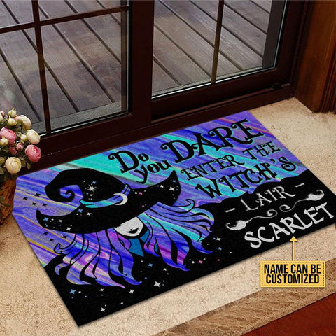 Witch Wizard Halloween Spell Do You Dare Custom Doormat