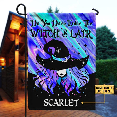 Witch Wizard Halloween Spell Do You Dare Custom Flag