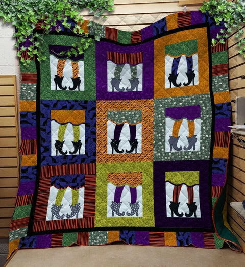 Witches Shoes Halloween Quilt Blanket Comforter Bedding Home Decoration ND