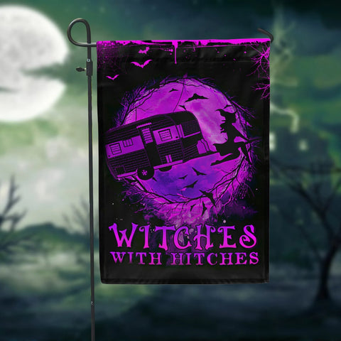 Witches With Hitches Halloween Double Sided Garden Flag For Outdoor Yard Decoration Home Decor ND