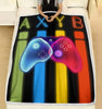 Xbox neon controller Sherpa Blanket TTM