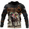 Men Hoodie Brown Personalized Name Horse Racing 3D All Over Printed Unisex Shirts Ver 2