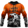 Men Fishing hoodie Master Baiter fishing custom name orange design 3d print shirts