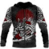 Men Samurai Hoodie Premium 3D Printed Samurai Flower Shirts MEI