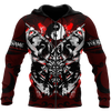 Men Samurai Hoodie Red Premium Unisex 3D Printed Yin And Yang Samurai Hoodie MEI