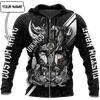 Men Viking Hoodie Customize Name Vikings All Over Printed Unisex Shirts