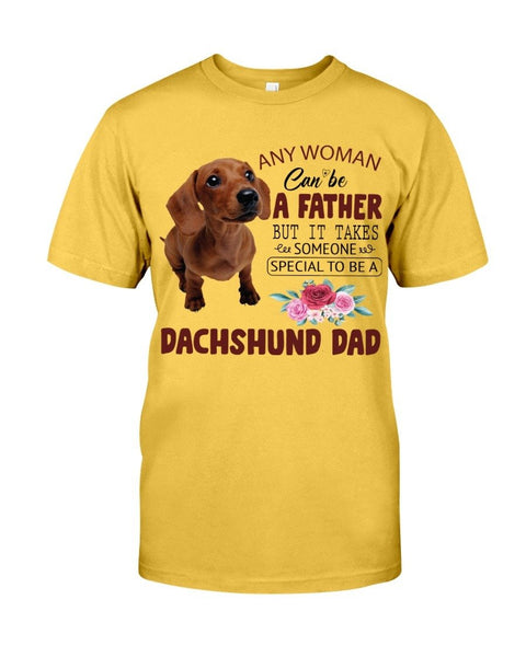 Unisex Shirt Yellow Dachshund Shirt SOMEONE SPECIAL TO BE A DACHSHUND DAD Classic TShirt