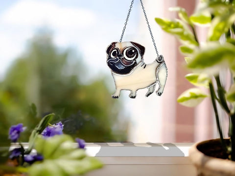 Pug Dog Window Decor Ornament 06