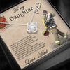 To My Daughter Message Card Necklace Firefighter Dad Gifts for Daughter Birthday Gifts HN