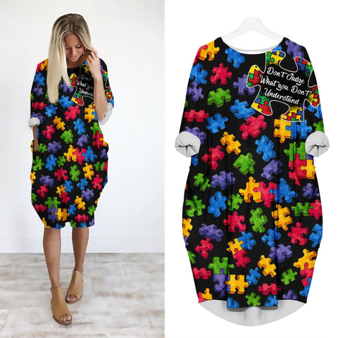 Autism Awareness Dress Don't Judge What You Don't Understand Autism Dress Autism Awareness Gift HT