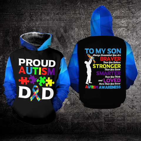 Proud Autism Dad Hoodie Autism Awareness Hoodie Autism Awareness Gift Dad Gift HT