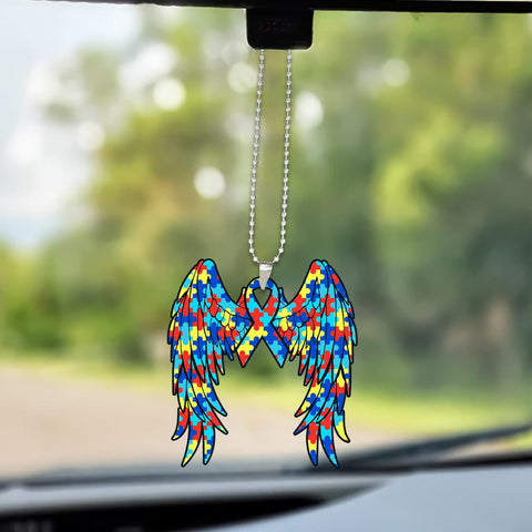 Autism Angel Wings Ornament