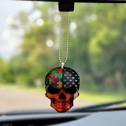 Autism Skull Ornament