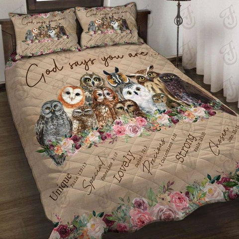 Owl God Say You Are Bedding Set