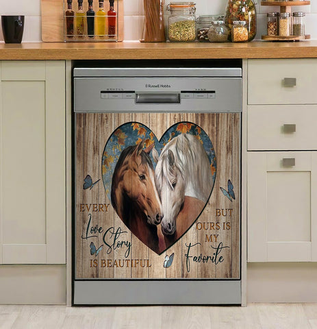 Every Love Story Is Beautiful But Ours Is My Favorite Horse Decor Kitchen Dishwasher Cover