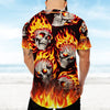 Demon Arc Skull Fire Baseball Shirt Custom 3D TTM