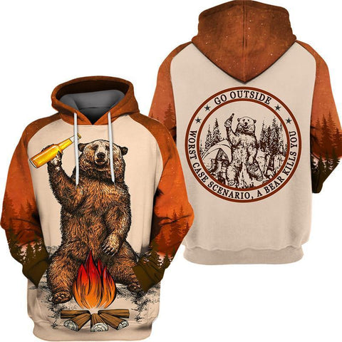 Go Outside Camping 3D pullover