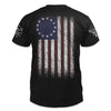 American Patriot Shirt Black Betsy Ross Flag