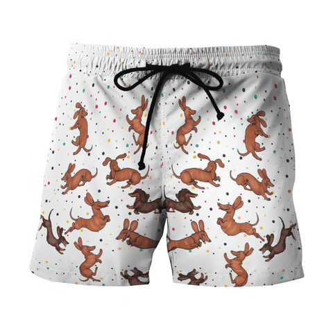 Dachshund Tropical Short DACHSHUND HAWAIIAN BEACH SHORT