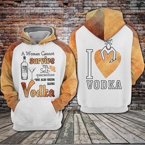 A Woman Cannot survive on self-quarantine alone she also needs Vodka
