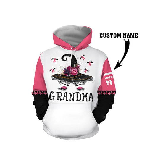Grandma Witch Hat 3D Custom Hoodie