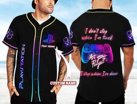 PS Gamer Baseball Shirt Custom TTM