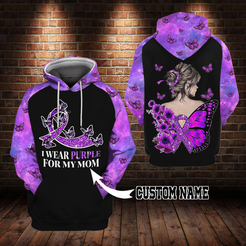 I Wear Purple For My Hoodie 3D TXX