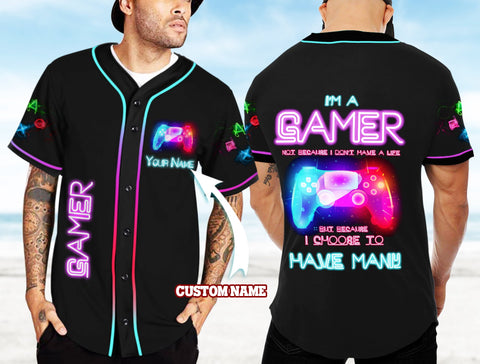PS Gamer I don't have life Baseball Shirt Custom TTM