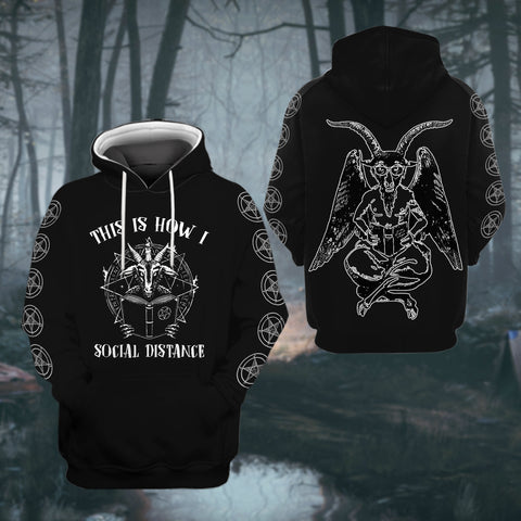 This is how I social distance Satan Hoodie HN