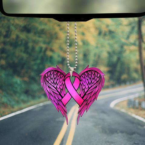Breast Cancer Wings Ornament