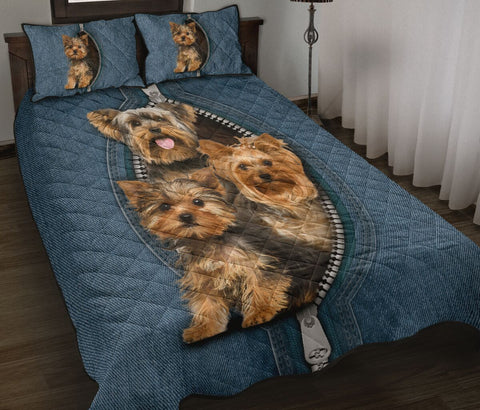 YORKSHIRE TERRIER - QUILT BED SET TT008